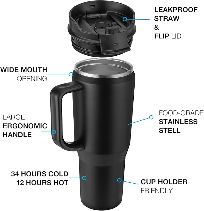 50 oz Tumbler with Handle, Insulated Tumblers with Lid and Straw, Large Metal Sports Water Bottle Jug, Thermal Stainless Steel Travel Coffee Mug Cup, Raspberry