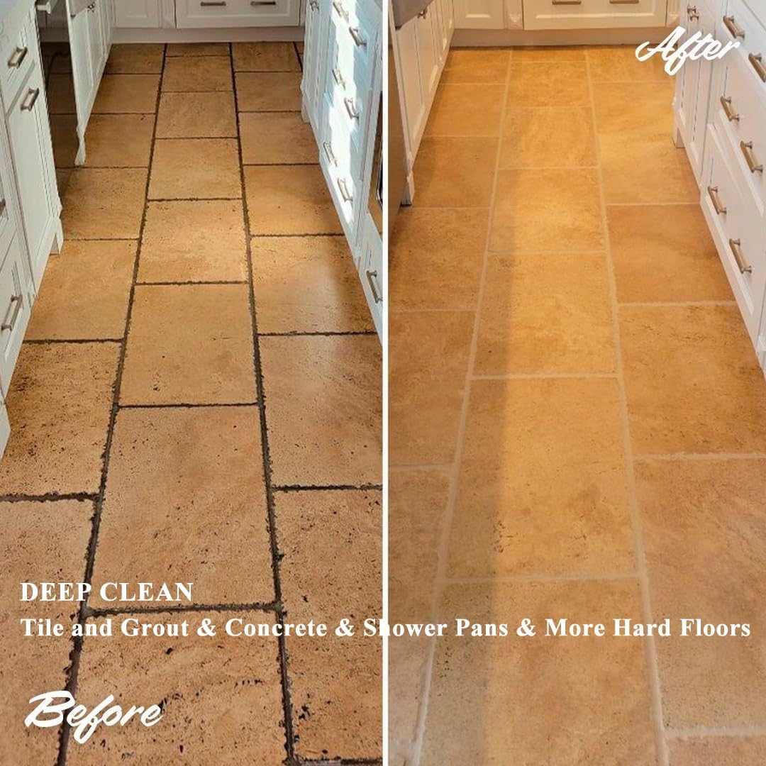 Commercial Floor Scrubber Machine, 13" Heavy Duty Orbital Floor Cleaner Buffer and Polisher- Deep Cleaning Hard Floors and Carpets with Ease, 3 Brushes & 3 Cleaning Pads, Orb-6