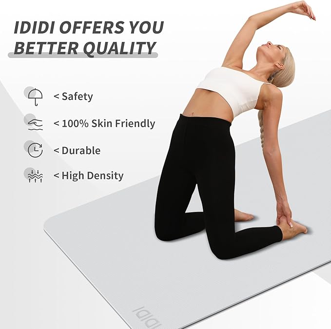 Yoga Mat with Strap,Non-Skid Workout Mat,8mm Thick Yoga Mat,POE Yoga Mats for Women Men Kids,Exercise Mat with Easy-Cinch,72"x24"x0.32” (183x61x0.8cm)