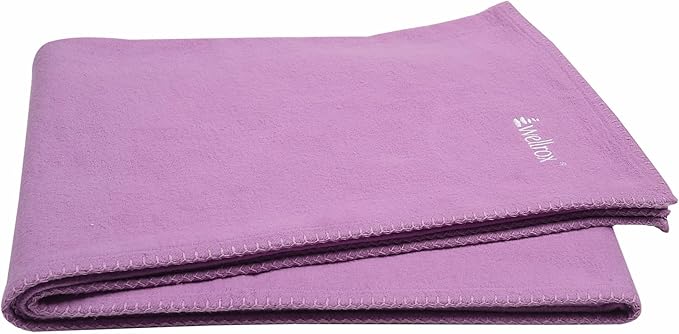 100% Indian Cotton Yoga Blanket - Perfect for Restorative Yoga & Meditation, Lavender