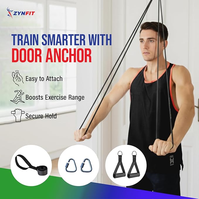 Set of 5 Resistance Bands with Door Anchor, Exercise Bands, Resistance Band for Working Out, Resistance Bands, Pull Up Bands, Exercise Bands Resistance