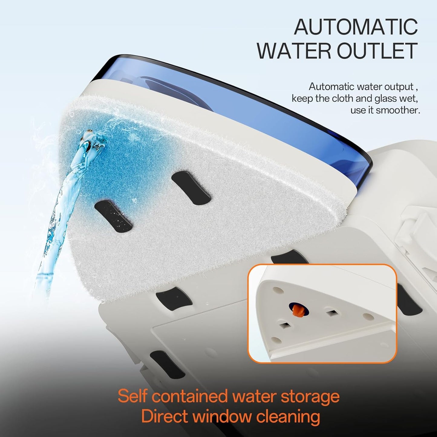 3-Segment Detachable Magnetic Window Cleaner, Double-Sided Glass Wiper for 0.1"-1.2" (3-30mm) Single/Double Glazing, 6-Files Adjustable Tool with Water Filled for High-Rise and Various Glass Sizes