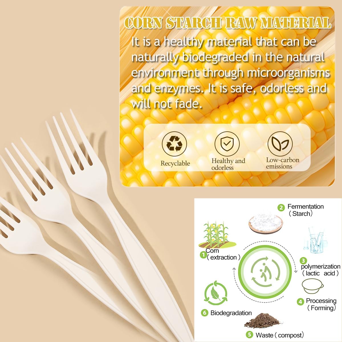 50-Pack 29oz Disposable Kraft Paper Bowls 【with Lids and Forks】Rectangle Cardboard Meal PrepContainers,Paper Leakproof Food Containers,Soup Serving Bowl for Hot/Cold Food-Microwave Safe (29oz 50Count)