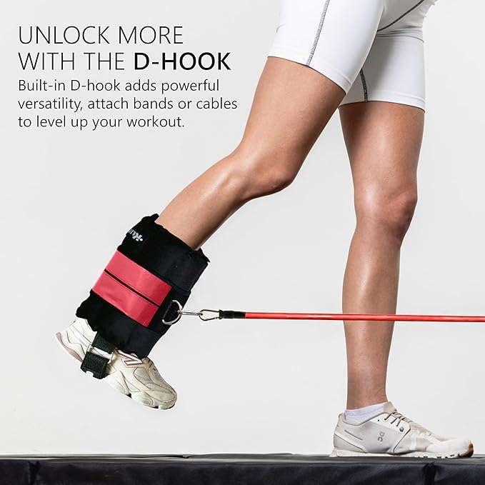Ankle Weights 4β40 lbs with Dual Strap System (Heel & Wrap) β Single, Pair & Bundle Options with Resistance Bands & Handles β Strength Training, Pilates, Yoga, Glutes, Arms & Rehab