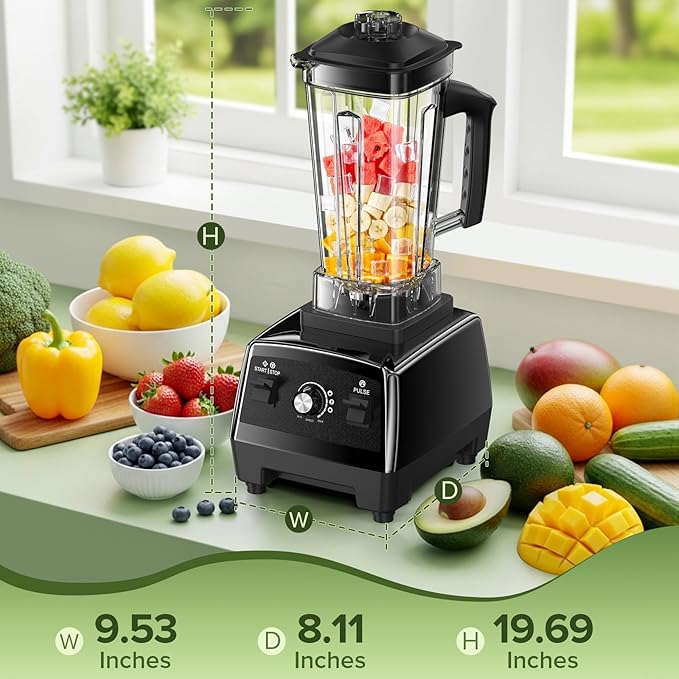 Blenders for Kitchen with 68Oz. Pitcher and 20Oz. To-go Cup, BPA-Free Countertop Blenders for Smoothies, Smoothie Blender for Ice Crush, Frozen Drinks