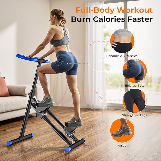 OWLSKY Stair Stepper for Home, Folding Vertical Climber Exercise Machine with Stable Triangular Frame, Smooth & Quiet Motion, Full Body Workout Equipment, Supports 330 LBS
