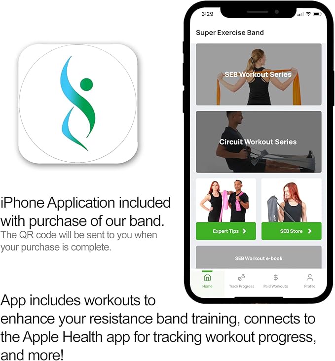 Resistance Band for Working Out - 8,16,24 Yard Resistance Bands Bulk Rolls - 10 Strengths in Light Medium and Heavy Exercise Bands - Latex Free Workout Bands Including iPhone App and e-Book