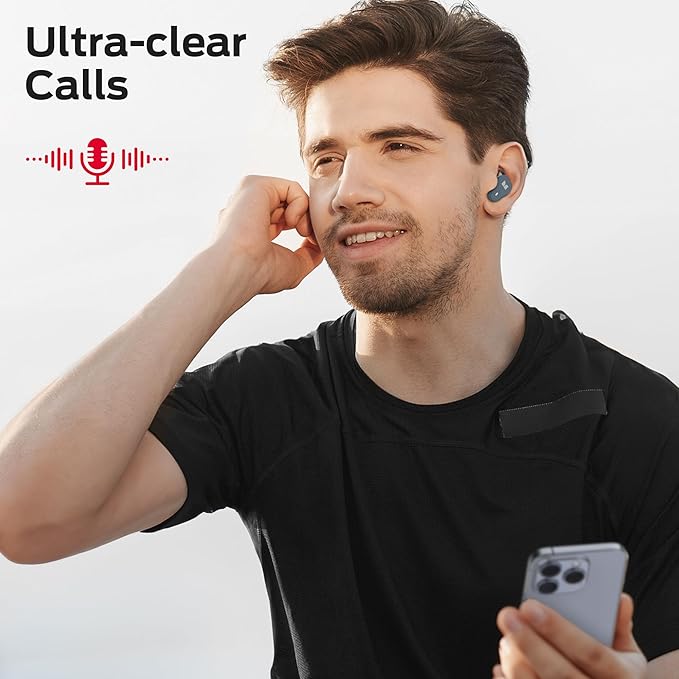 Monster N-Lite 210 Wireless Earbuds, Bluetooth 5.4 in Ear Stereo Headphones, Built-in Mic for Crystal Clear Call, 32H Playtime, Waterproof Earphones for Sports