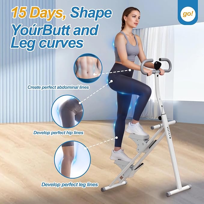 Stair Stepper for Home Vertical Climber, Foldable Full Body Exercise Aerobic Climbing Machines, Mountaineering Fitness Equipment with Adjustable Handles