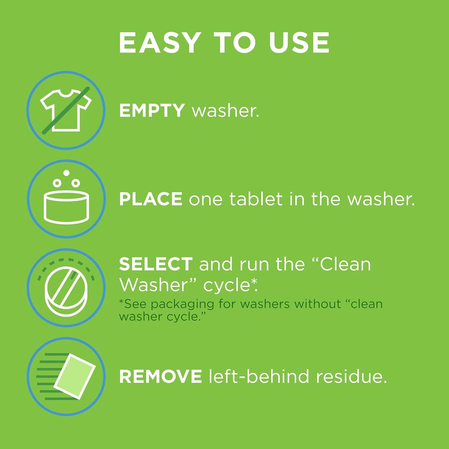 Affresh Washing Machine Cleaner, Cleans Front Load and Top Load Washers, Including HE, 3 Tablets (Pack of 6)