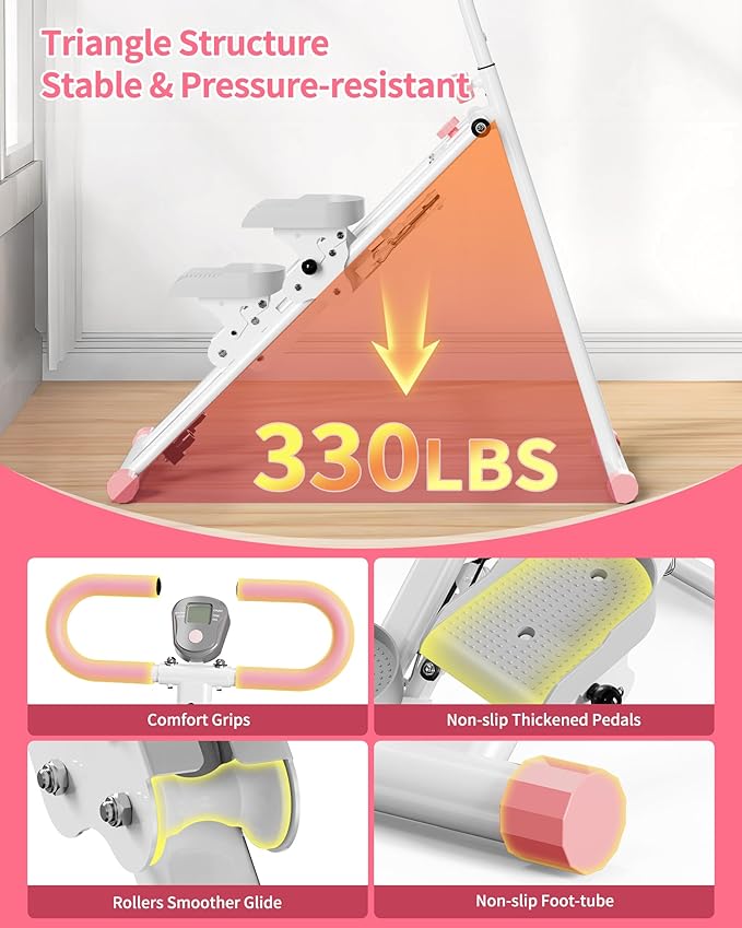 Stair Stepper for Home, Vertical Climber Workout Machine with Handlebar for Full Body Exercise Stair Climber Machine with Stable Frame & 3 Adjustable Height