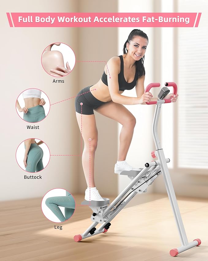 Stair Stepper for Home, Vertical Climber Workout Machine with Handlebar for Full Body Exercise Stair Climber Machine with Stable Frame & 3 Adjustable Height