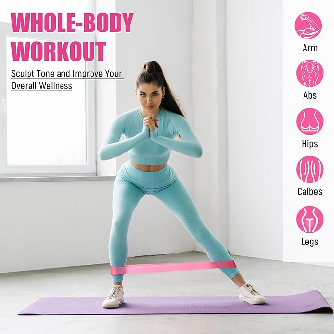 Deekin 20 Pcs Resistance Bands for Women Men 10-115 Lbs 5 Different Resistance Levels Loop Exercise Bands for Leg Working Gym