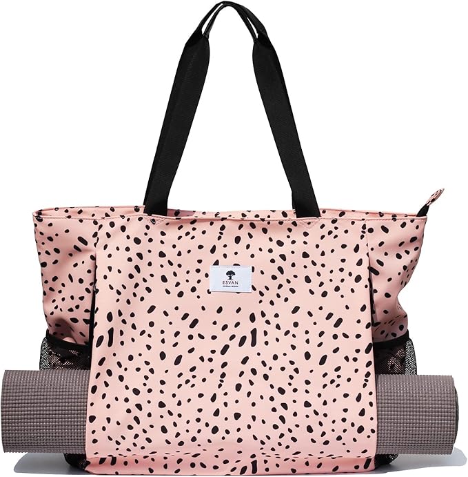 ESVAN Yoga Mat Bag Yoga Tote Carrier Shoulder Bag Carryall Tote for Office,Yoga,Pilates,Travel,Beach and Gym
