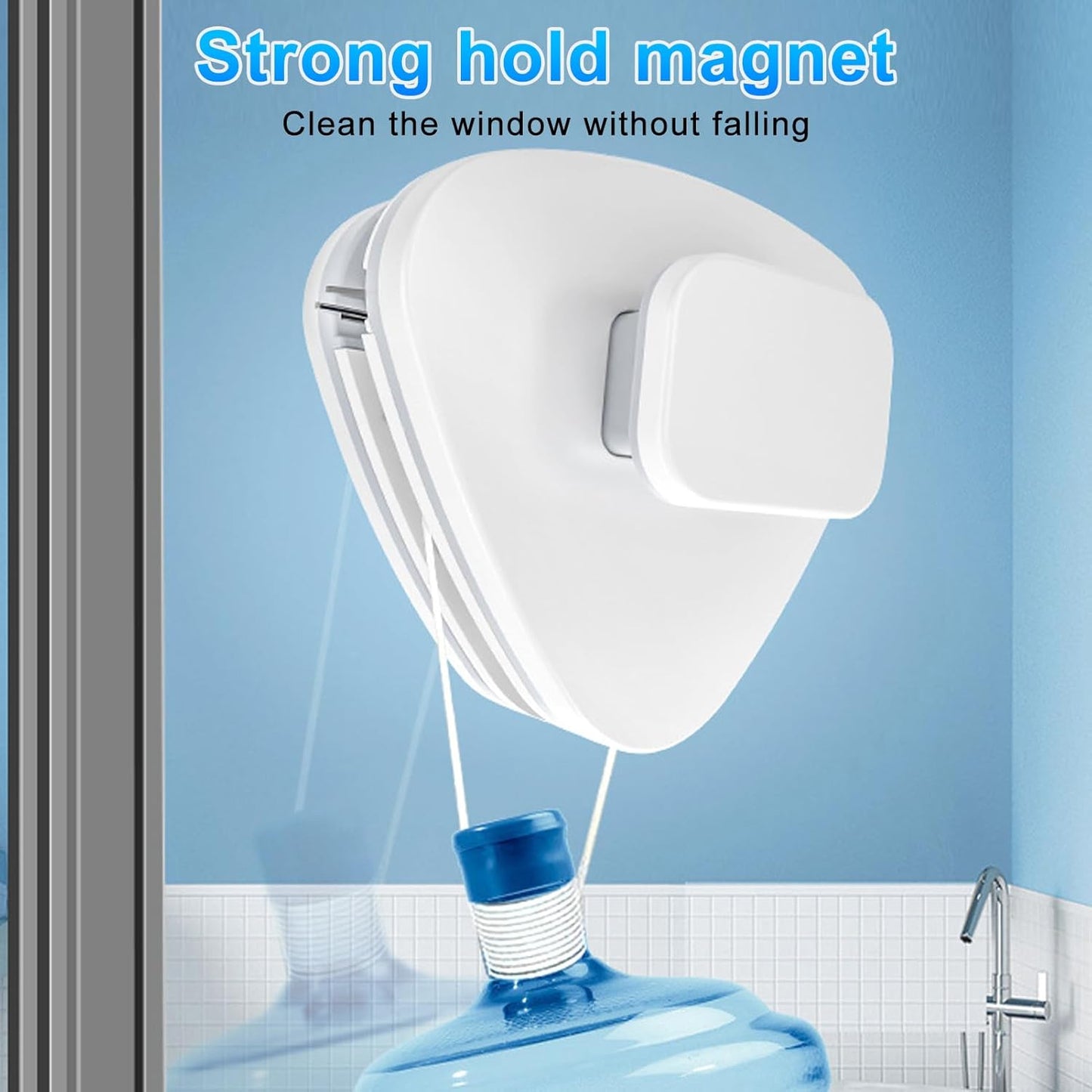 Double Sided Magnetic Window Cleaner, Outside Magnetic Window Cleaner, Double Sided Window Brush Glass Wiper Cleaning Tools, Outside Glass Wiper for Window Cleaning (18-30)