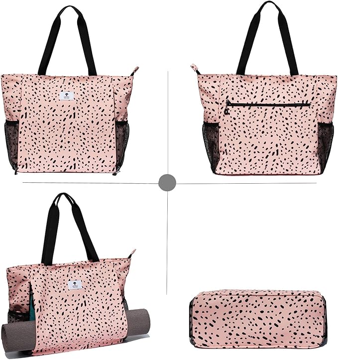ESVAN Yoga Mat Bag Yoga Tote Carrier Shoulder Bag Carryall Tote for Office,Yoga,Pilates,Travel,Beach and Gym