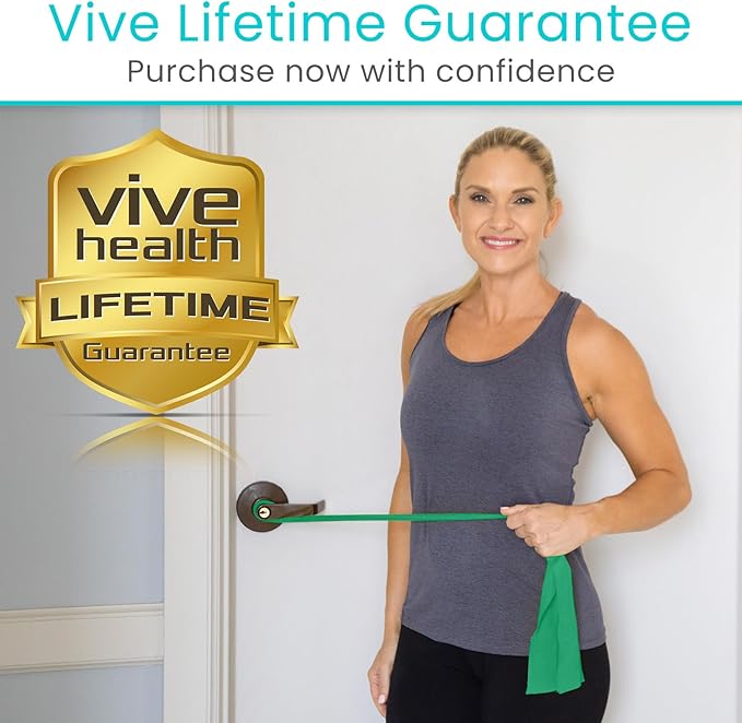Vive Professional Resistance Bands - 25 Yard Non-Latex Roll for Physical Therapy, Lower and Upper Body Exercise Workout - Straight Elastic for Strength Training, Rehabilitation, Women, Men