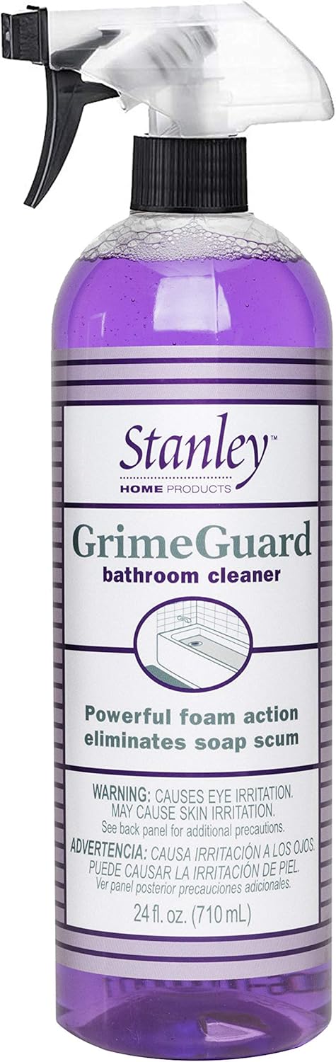 STANLEY HOME PRODUCTS GrimeGuard Bathroom Cleaner - Bleach Free & Non Abrasive Eco Shower & Kitchen Tiles - Cleans Grime (Bottle with Sprayer)