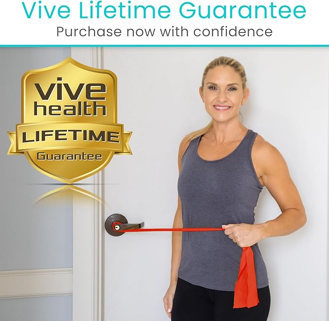 Vive Professional Resistance Bands - 25 Yard Non-Latex Roll for Physical Therapy, Lower and Upper Body Exercise Workout - Straight Elastic for Strength Training, Rehabilitation, Women, Men