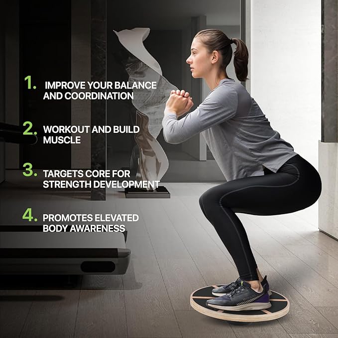Wobble Aerobic Step Platform Balance Board with Non-skid Tpr Bump Surface, 360 Rotation for Stability Training, Versatile Home Gym Exercise Workout Step Aerobics Platform