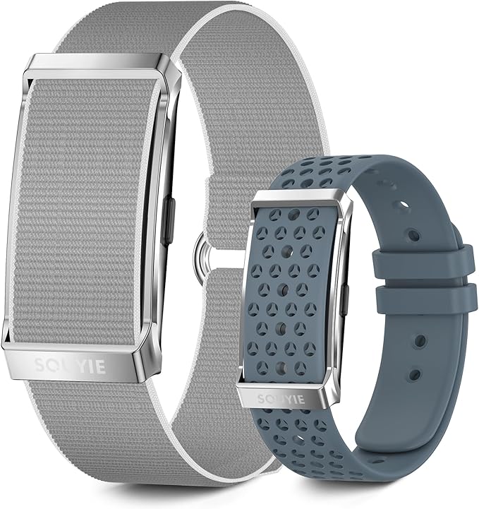 Smart Bracelet for Men Women, Health Activity Fitness Trackers, 24/7 Continuous Heart Rate/Blood Pressure/HRV/Stress Monitor, 24H Sleep Tracker, 170+ Sports Modes Smart Wristband with 2 Bands Free APP
