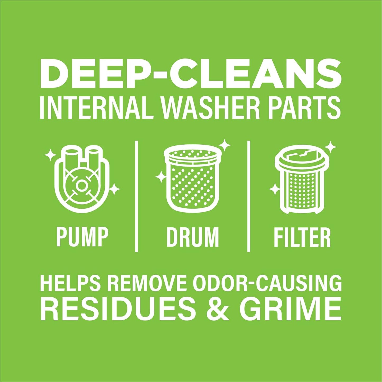 Affresh Washing Machine Cleaner, Helps Power Away Odor Causing Bacteria & Grime Deep Inside Pump, Valve & Hoses, 12 Time Release Tablets, 1 Year Supply