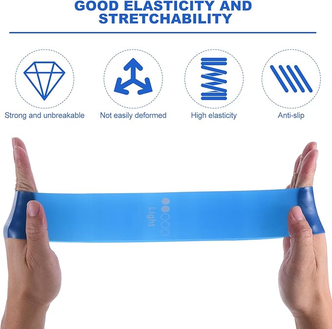 PATIKIL Resistance Loop Exercise Bands Stretch Bands for Working Out Fitness Elastic Workout Bands with Carry Bag for Home Gym Physical Fitness Yoga