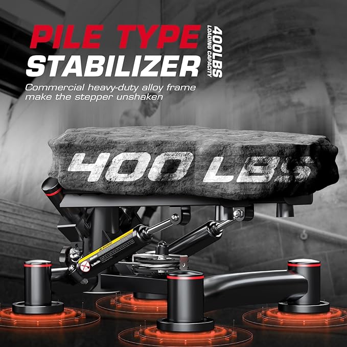 KeppiFitness Steppers for Exercise at Home, Stair Stepper with Resistance Bands for Home Cardio Exercise - FITSTEP Series