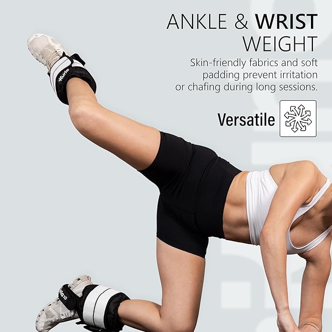 Ankle Weights 4β40 lbs with Dual Strap System (Heel & Wrap) β Single, Pair & Bundle Options with Resistance Bands & Handles β Strength Training, Pilates, Yoga, Glutes, Arms & Rehab