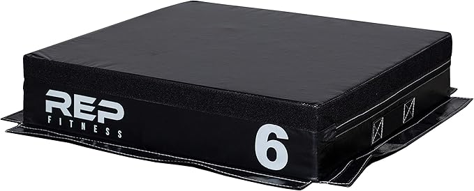 REP Fitness Stackable Soft Foam Plyo Boxes, Adjustable Jump Platforms for Home Gym Training, Durable Cushioned Step for Exercise, Balance, Squats, HIIT Workouts, Strength Conditioning, Vinyl Cover