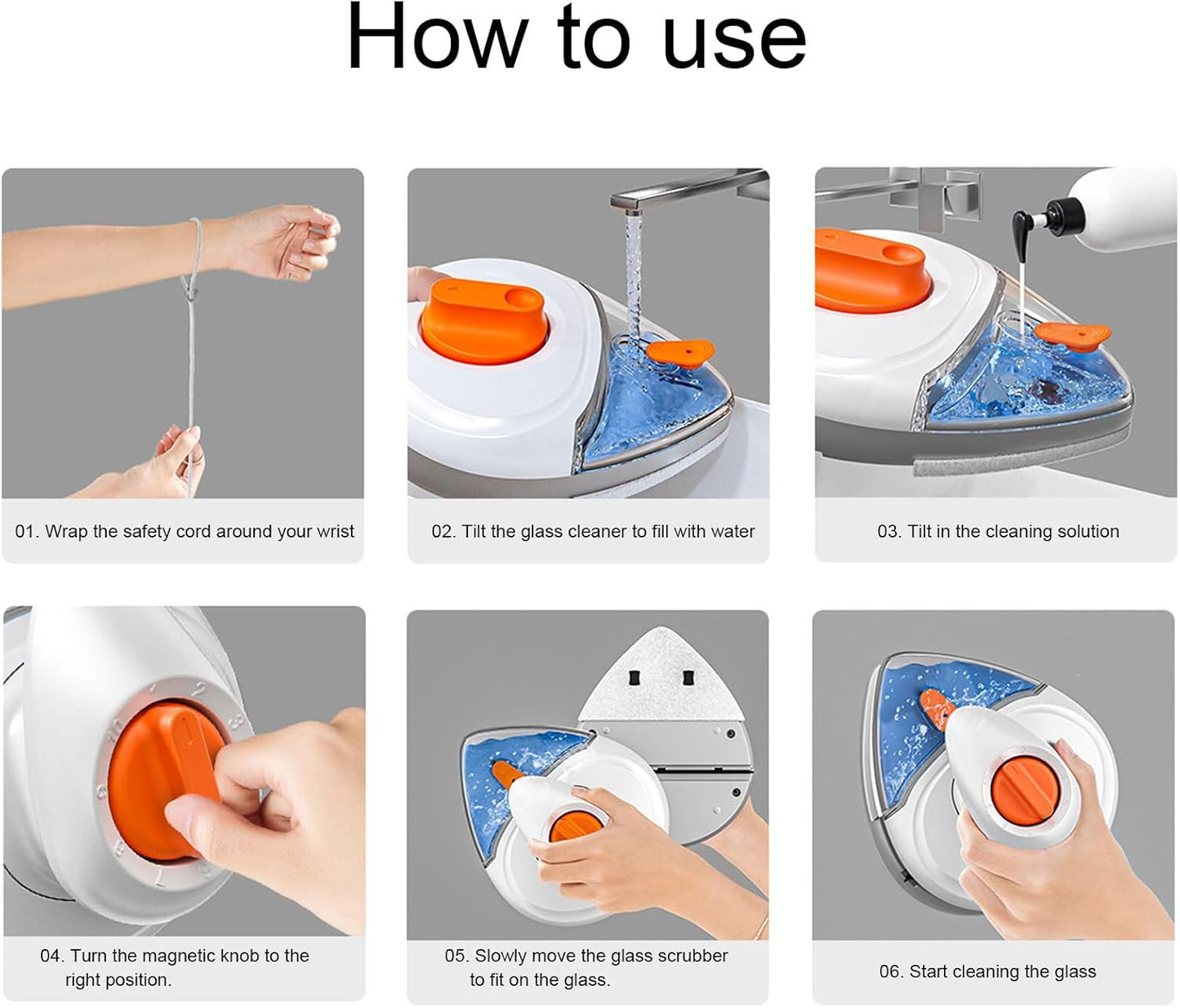 Double Sided Magnetic Window Cleaner - Window Brush Glass Wiper Cleaning Tools, Adjustable Magnetic Glass Cleaner for High Rise Double Car Glazed Windows Thickness