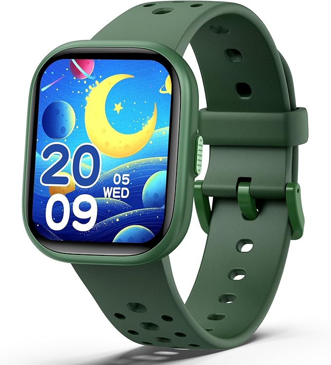 Upgraded Kids Smart Watch Fitness Tracker, 1.85" Screen with 12 Puzzle Games, Heart Rate Sleep Monitor, Pedometer, Waterproof Activity Tracker with/Without APP for Boys Girls