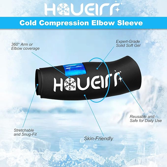 Knee Ice Pack Wrap with Compression Sleeve, Flexible Gel Ice Wrap for Knee, Elbow, Ankle, Foot, Reusable Hot & Cold Therapy for Injuries, Pain Relief, Meniscus, ACL, MCL Recovery - M