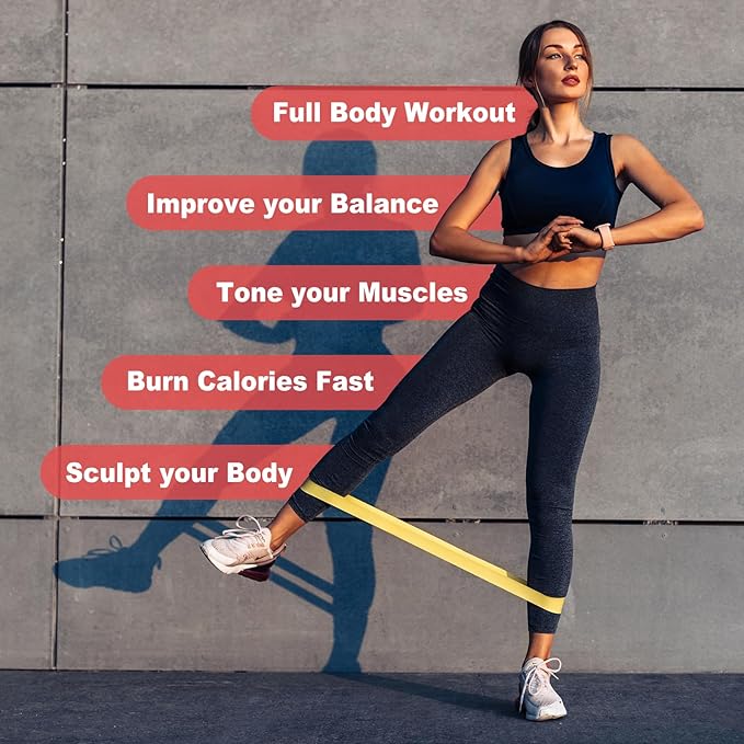 PATIKIL Resistance Loop Exercise Bands Stretch Bands for Working Out Fitness Elastic Workout Bands with Carry Bag for Home Gym Physical Fitness Yoga