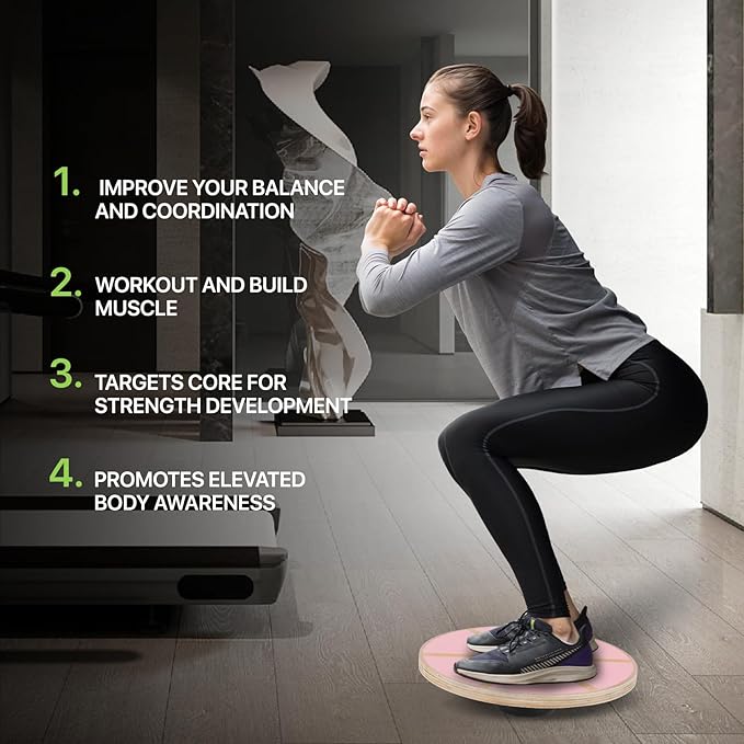 Wobble Aerobic Step Platform Balance Board with Non-skid Tpr Bump Surface, 360 Rotation for Stability Training, Versatile Home Gym Exercise Workout Step Aerobics Platform