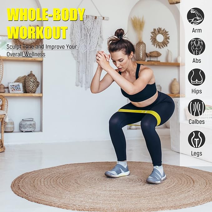 Deekin 20 Pcs Resistance Bands for Women Men 10-115 Lbs 5 Different Resistance Levels Loop Exercise Bands for Leg Working Gym
