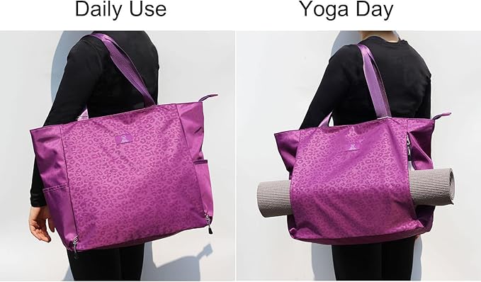 ESVAN Yoga Mat Bag Yoga Tote Carrier Shoulder Bag Carryall Tote for Office,Yoga,Pilates,Travel,Beach and Gym