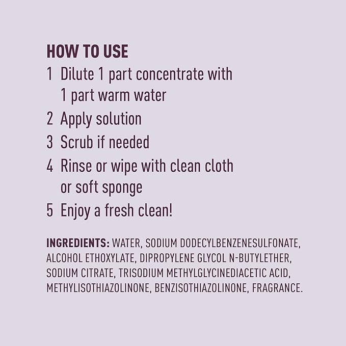 Amazon Brand – Presto! Multi-Surface Cleaner Concentrate, 2X Concentrated Formula, Lavender Scent, 32 fl oz (Pack of 2)