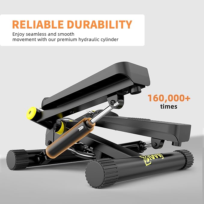ZIWWVY- Mini Twist Stepper, Stepper Machine with 330LBS Weight Capacity, Mini Stepper for Full Body Workout, Adjustable Step Height, Smooth and Quiet, Step Machine for Men Women