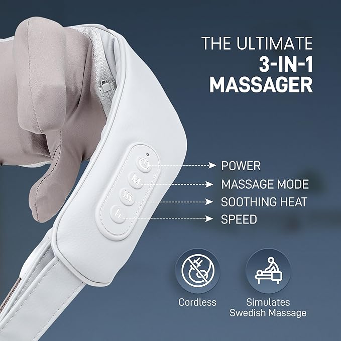 Platinum Cordless Massager - Deep Tissue Massager for Muscle Recovery & Pain Relief - Experience Ultimate Cordless Freedom and Targeted Relief