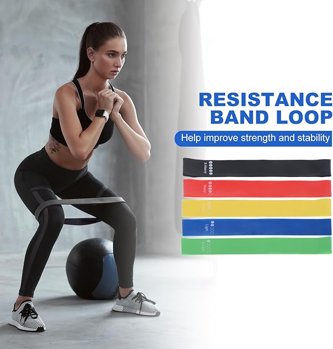 PATIKIL Resistance Loop Exercise Bands Stretch Bands for Working Out Fitness Elastic Workout Bands with Carry Bag for Home Gym Physical Fitness Yoga