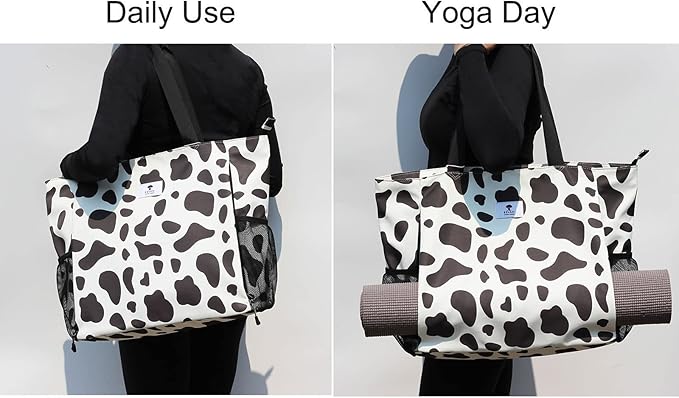 ESVAN Yoga Mat Bag Yoga Tote Carrier Shoulder Bag Carryall Tote for Office,Yoga,Pilates,Travel,Beach and Gym