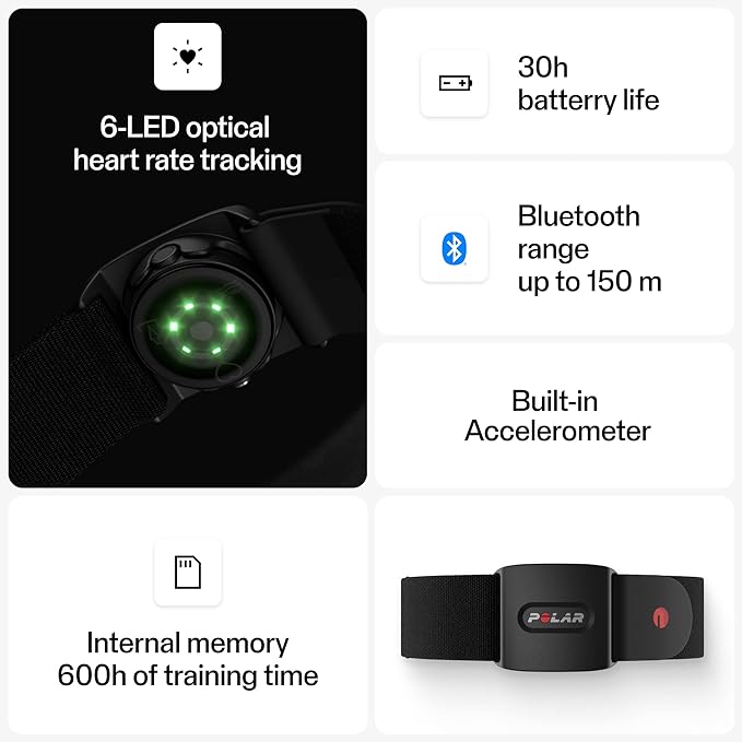 Polar Verity Sense - Optical Heart Rate Monitor Armband - ANT+, Dual Bluetooth