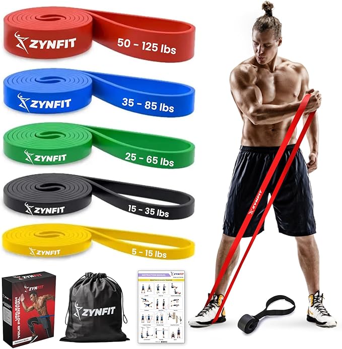 Set of 5 Resistance Bands with Door Anchor, Exercise Bands, Resistance Band for Working Out, Resistance Bands, Pull Up Bands, Exercise Bands Resistance