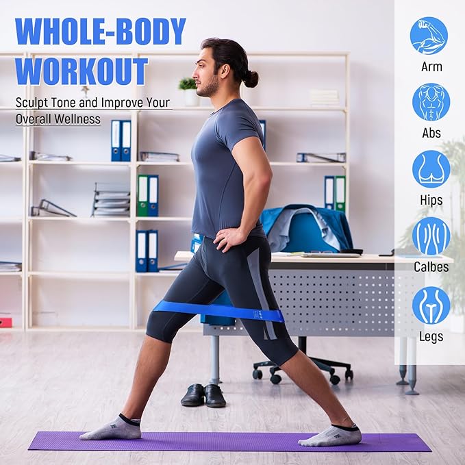 Deekin 20 Pcs Resistance Bands for Women Men 10-115 Lbs 5 Different Resistance Levels Loop Exercise Bands for Leg Working Gym