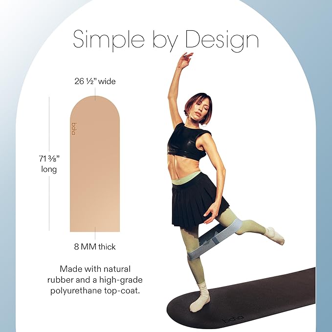 Bala Yoga Mat for Home Gym - Non Slip Exercise Mat for Home Workout, Stretching, Pilates, Aerobics & Floor & Fitness Work Out - Indoor Exercising Mat