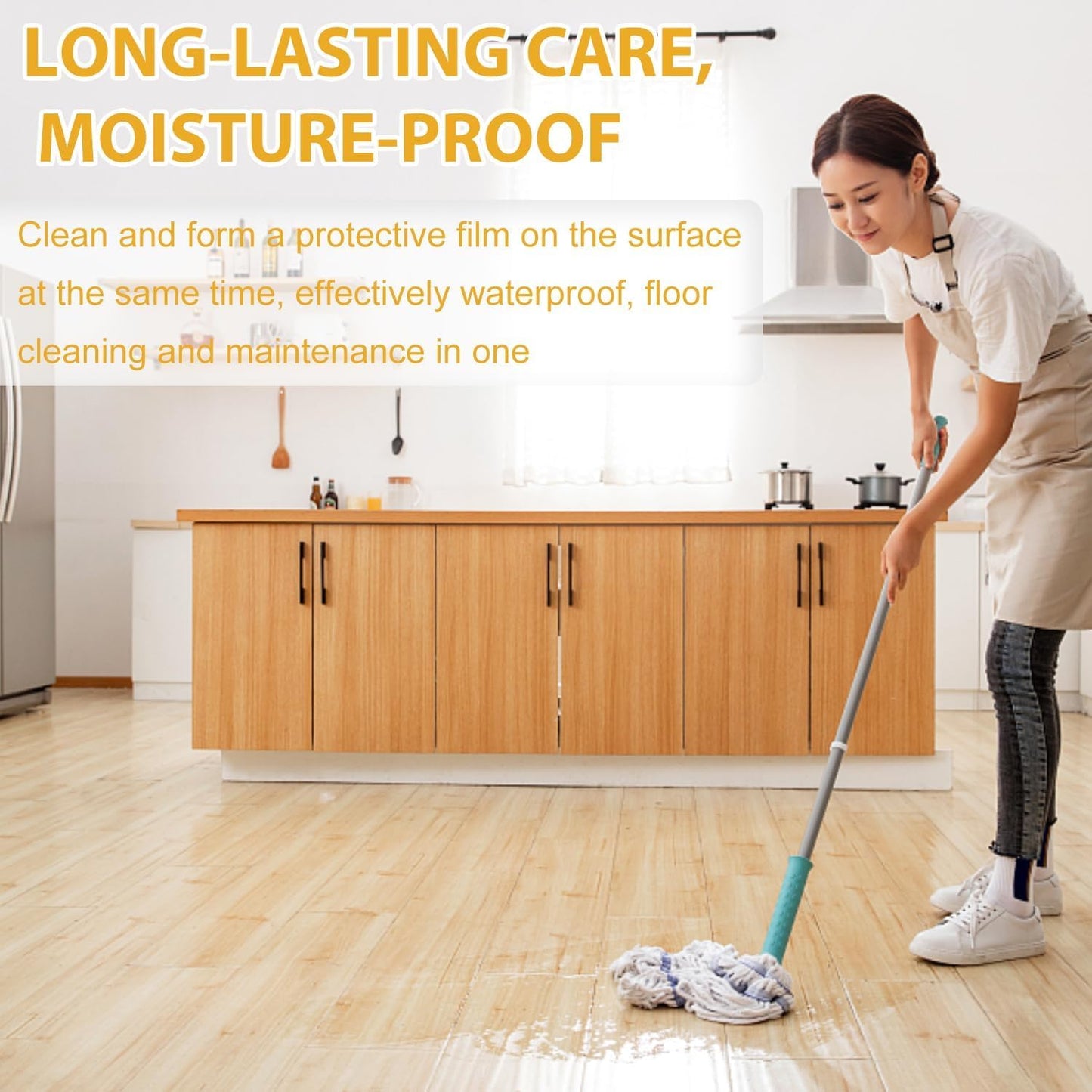 2PCS Natural Beeswax Care Spray & Restorer, Natural Beeswax Spray For Wood, For Living Room, Kitchen, Furnishings and Wooden Floors