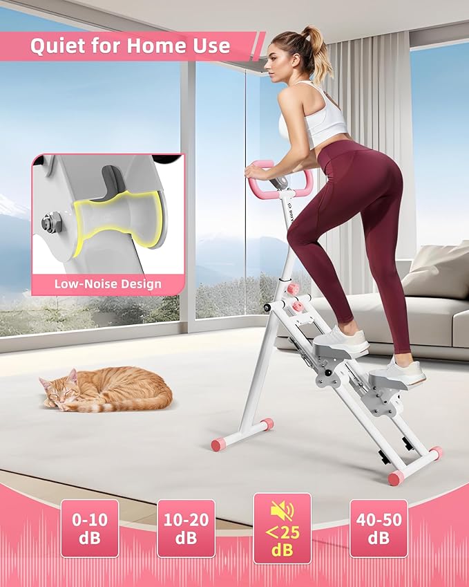 Stair Stepper for Home, Vertical Climber Workout Machine with Handlebar for Full Body Exercise Stair Climber Machine with Stable Frame & 3 Adjustable Height