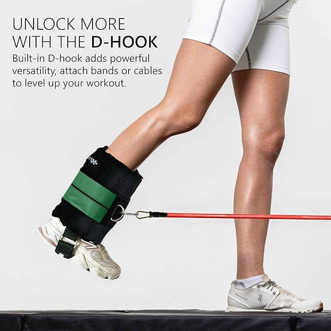 Ankle Weights 4β40 lbs with Dual Strap System (Heel & Wrap) β Single, Pair & Bundle Options with Resistance Bands & Handles β Strength Training, Pilates, Yoga, Glutes, Arms & Rehab