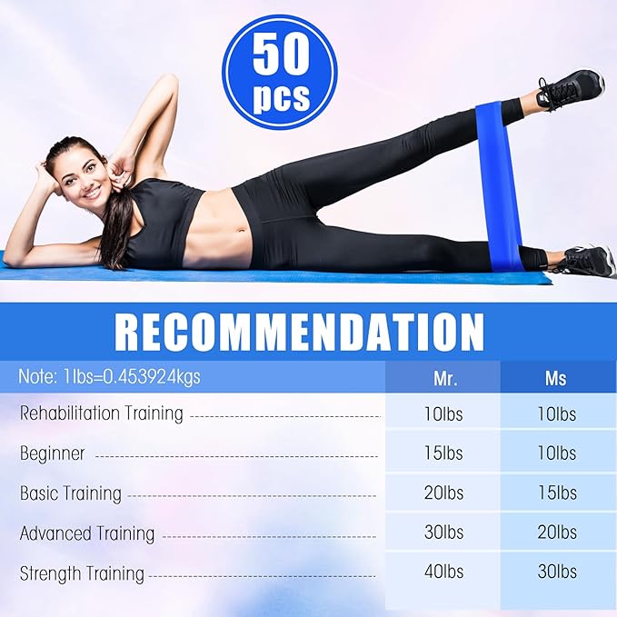 Deekin Resistance Bands Resistance Loop Exercise Bands Exercise Equipment Elastic Ring for Women and Men Home Fitness, Gym, Yoga